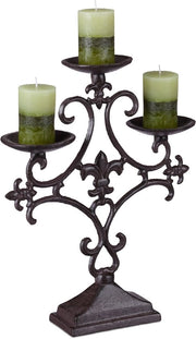 Standarizzatore di candela antico - 3 braccia - esterno - illuminazione da tavolo - ghisa 

o

Standarizzatore di candela antico - 3 braccia - esterno - illuminazione da tavolo - ghisa - 3 arme