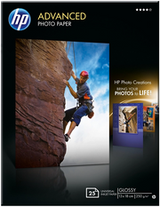 HP Carta fotografica Advanced, lucida, 250 g/m2, 13" x 18" (127 x 178 mm), 25 fogli