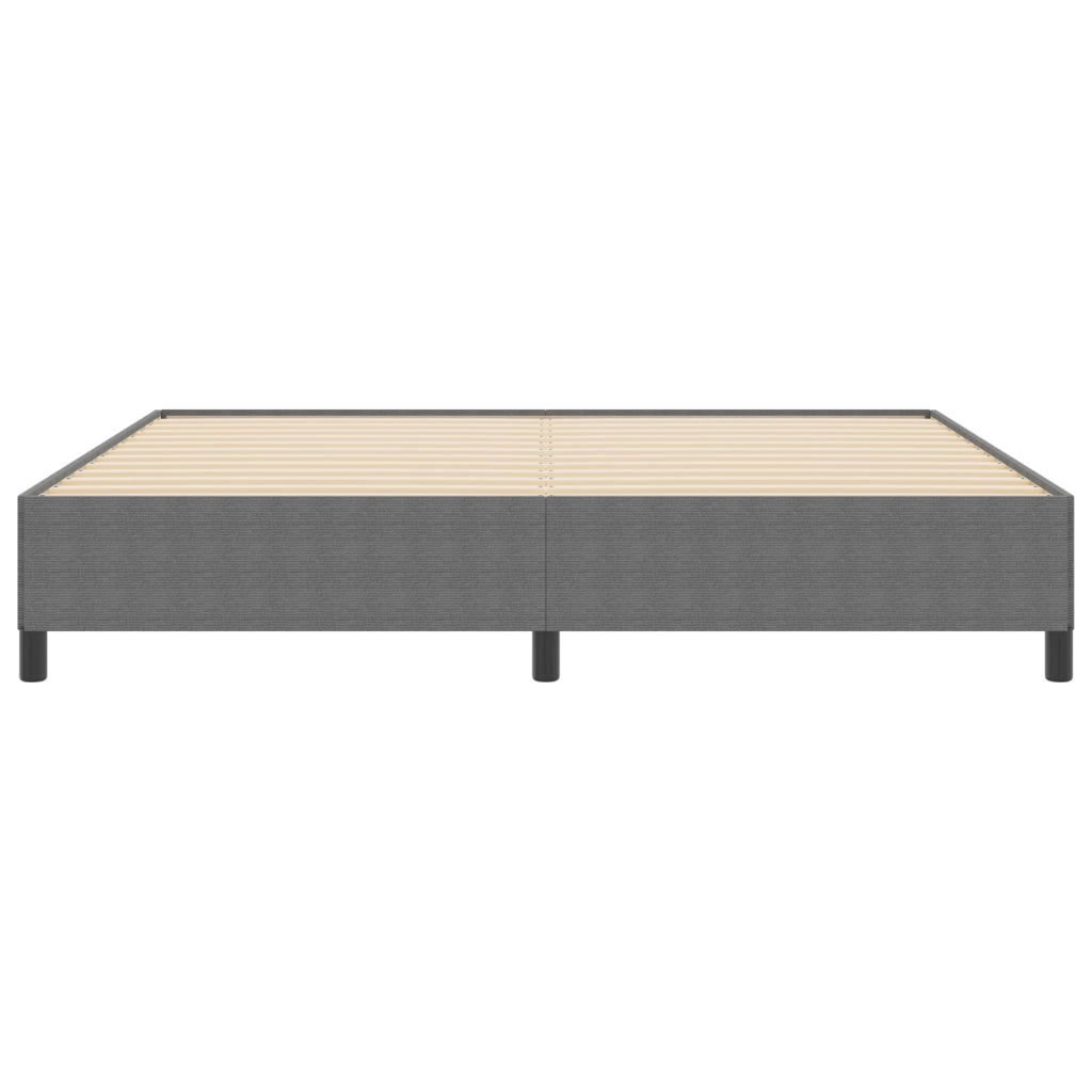 Struttura Letto Grigio Chiaro 200x200 cm Tessuto in Corduroy