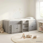 Struttura Letto Loft con Mobile con porta 3 pz Sonoma grigio 3423371