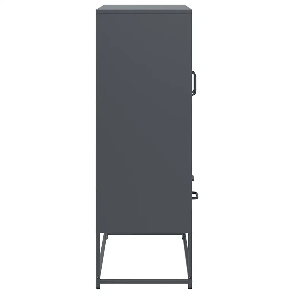 Credenza Antracite 68x39x111,5 cm Acciaio 853364