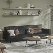 Divano Letto a 2 Posti Nero in Similpellecod mxl 112205