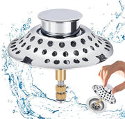Stopper 2 in 1 con Pettinatrice e Progetto di Filtrazione, Altezza Regolabile, Realizzato in Ottone