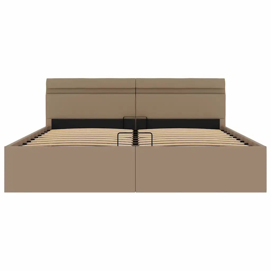 Giroletto Idraulico con LED Cappuccino Similpelle 180x200cm 285563