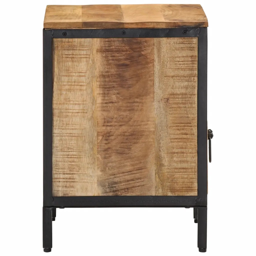 Comodino 40x35x50 cm in Legno Massello di Mango 358912