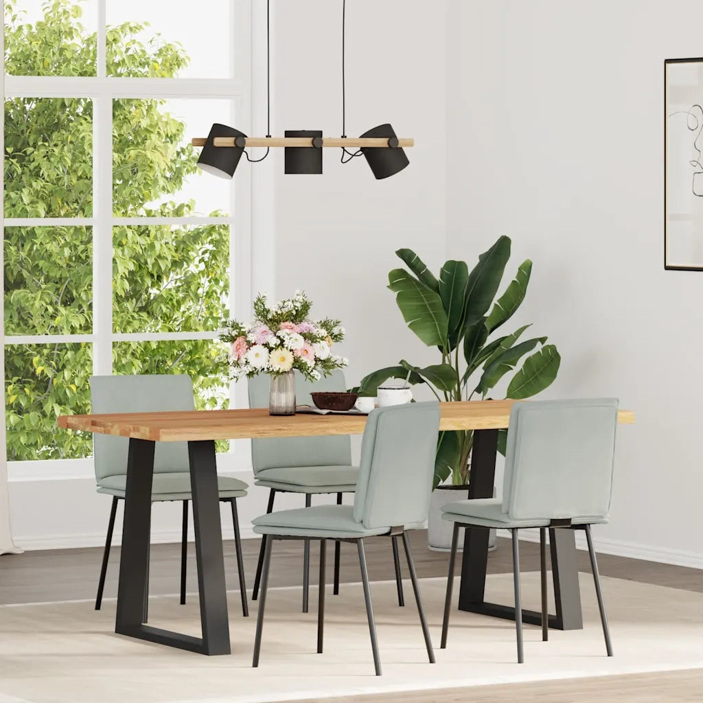 Sedie da Pranzo 4 pz Grigio Chiaro in Velluto 3315344