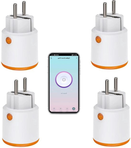 Pil Smart Zigbee con funzione di misurazione e timer - Controllo tramite App Tuya con notifica push - 4 pezzi