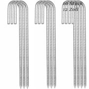 Pali per stabilizzazione 30 cm - forma J - punta acuminata - acciaio inox - anticorrosione - per tende/trampolini