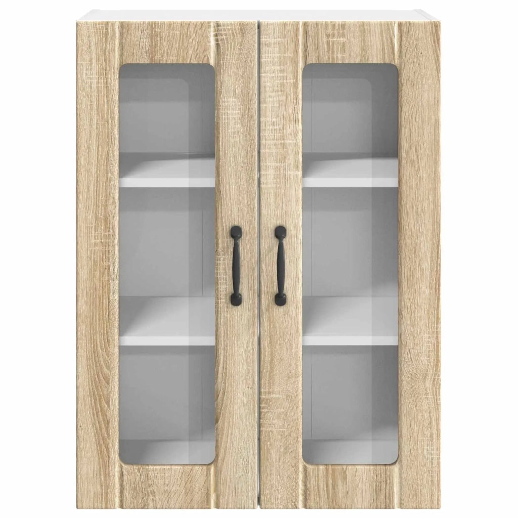 Mobile in vetro da parete LUCCA Rovere Sonoma 60 x 31 x 80 cm
