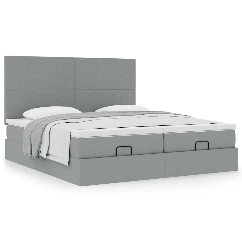 Struttura Letto Pouf con Materassi 160x200 cm in Tessuto 3313664