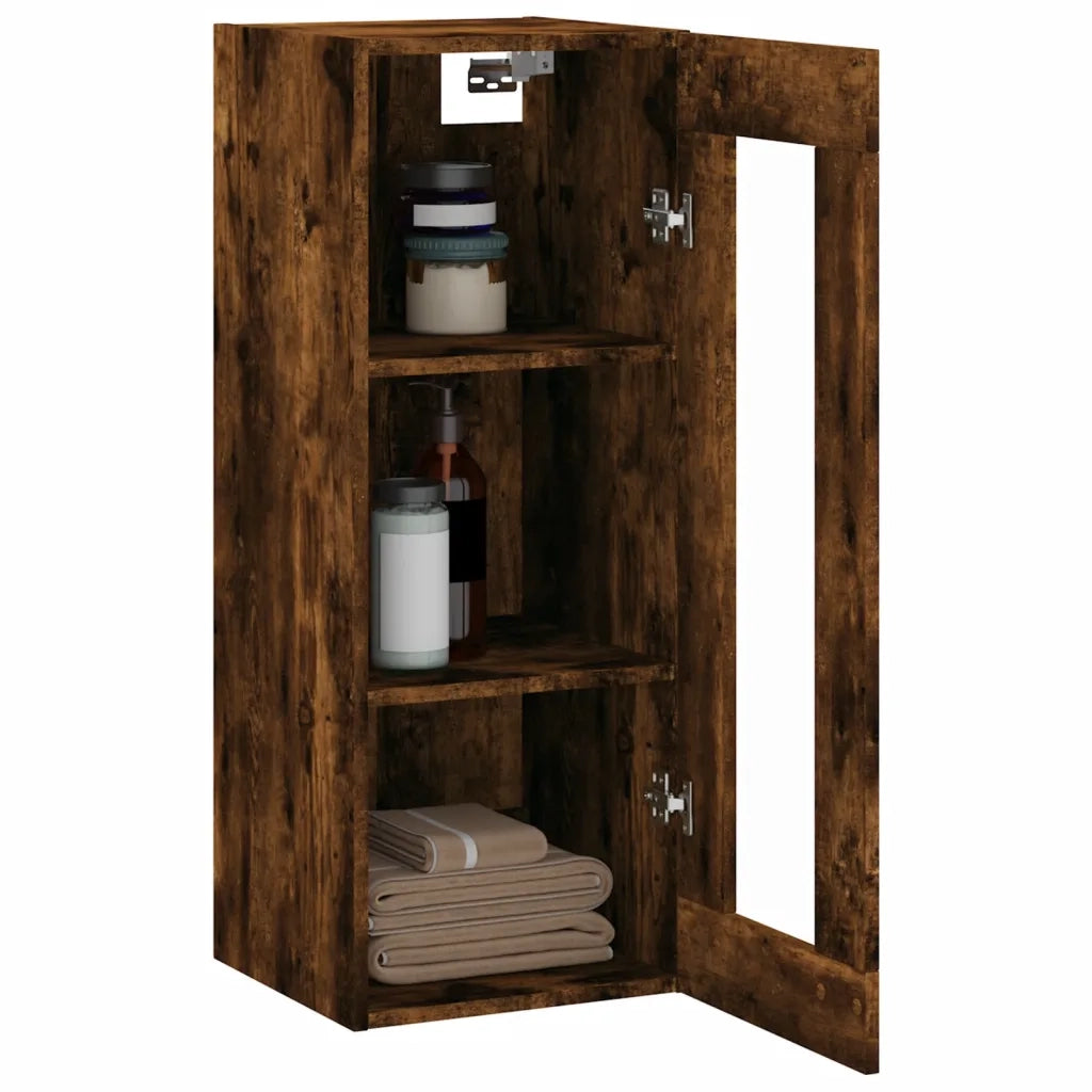 Mobile a Parete Rovere Fumo 34,5x34x90 cm 828929
