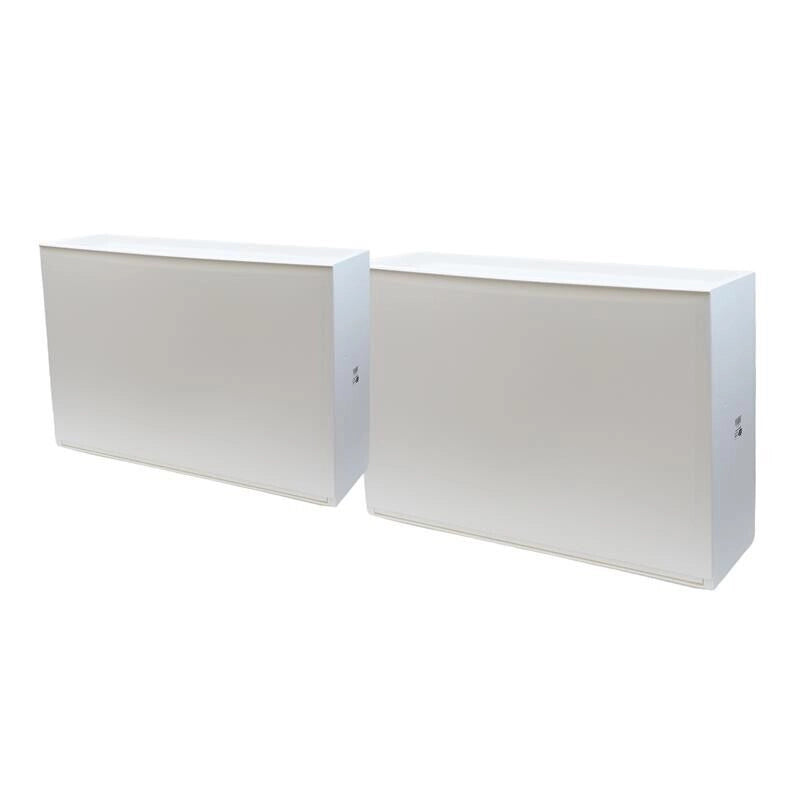 SET 2 SCARPIERE IN PROPILENE 51 X 17 X H39 CM COMPONIBILI IMPILABILI BIANCHE
