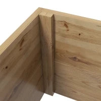Letto per Orto con Traliccio e Pergola per Rampicanti con Fondo Aperto, 160x55x183cm, Legno Naturale