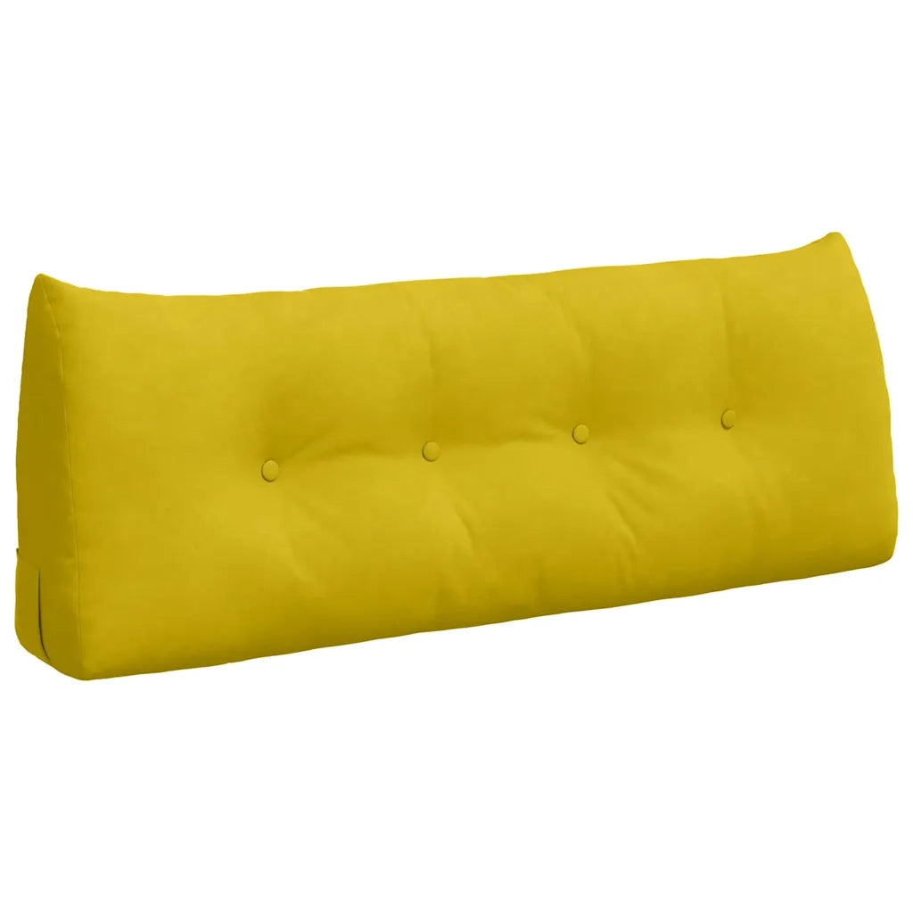 Cuscino per Schiena Giallo 120 x 24 x 50 cm Velluto 42014494