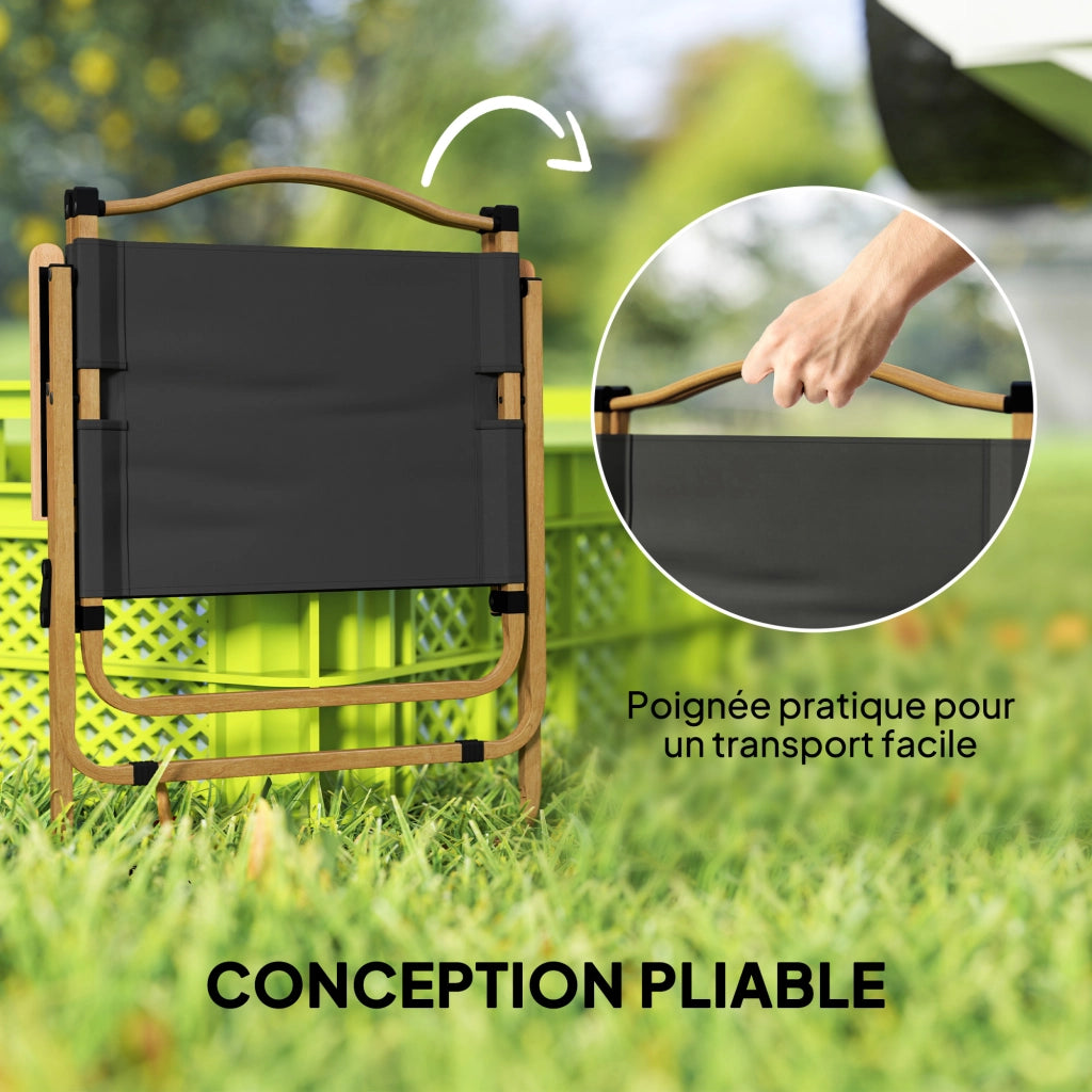 Sedia pieghevole da giardino con braccioli ¨C zephmum ¨C 54x59x78 cm grigio scuro