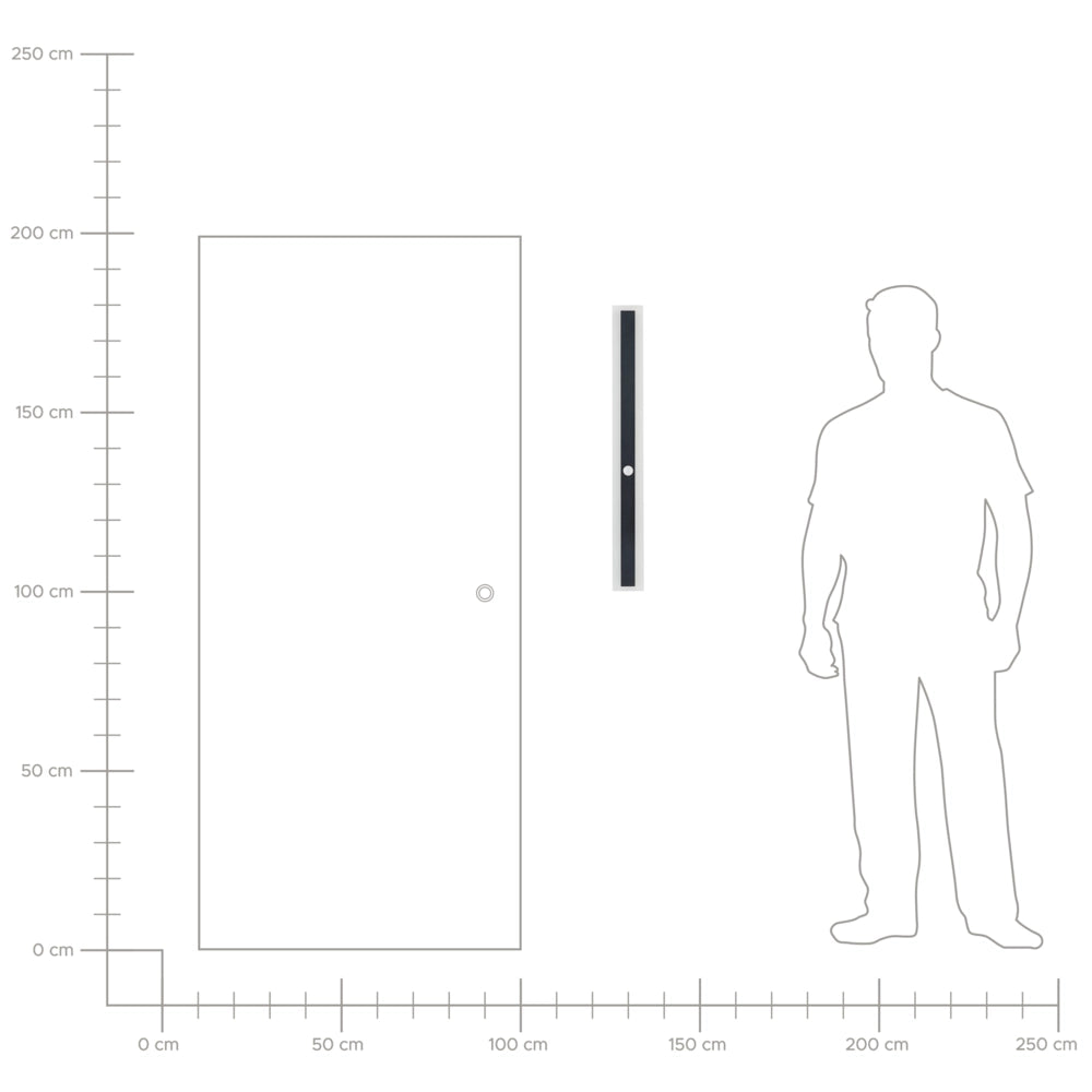 Lampada da parete a LED per esterni Nero 80 cm Acciaio Acrilico con sensore di movimento Design moderno