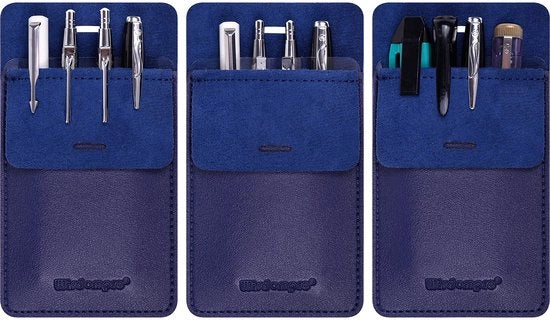 Protettore di tasca 3-pack, portacenere per camicie, giacche da laboratorio, pantaloni (blu)