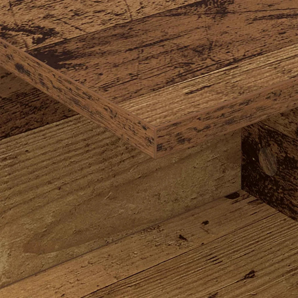 Comodino 2 pcs Legno vecchio 40 x 30 x 25 cm Legno multistrato 891181