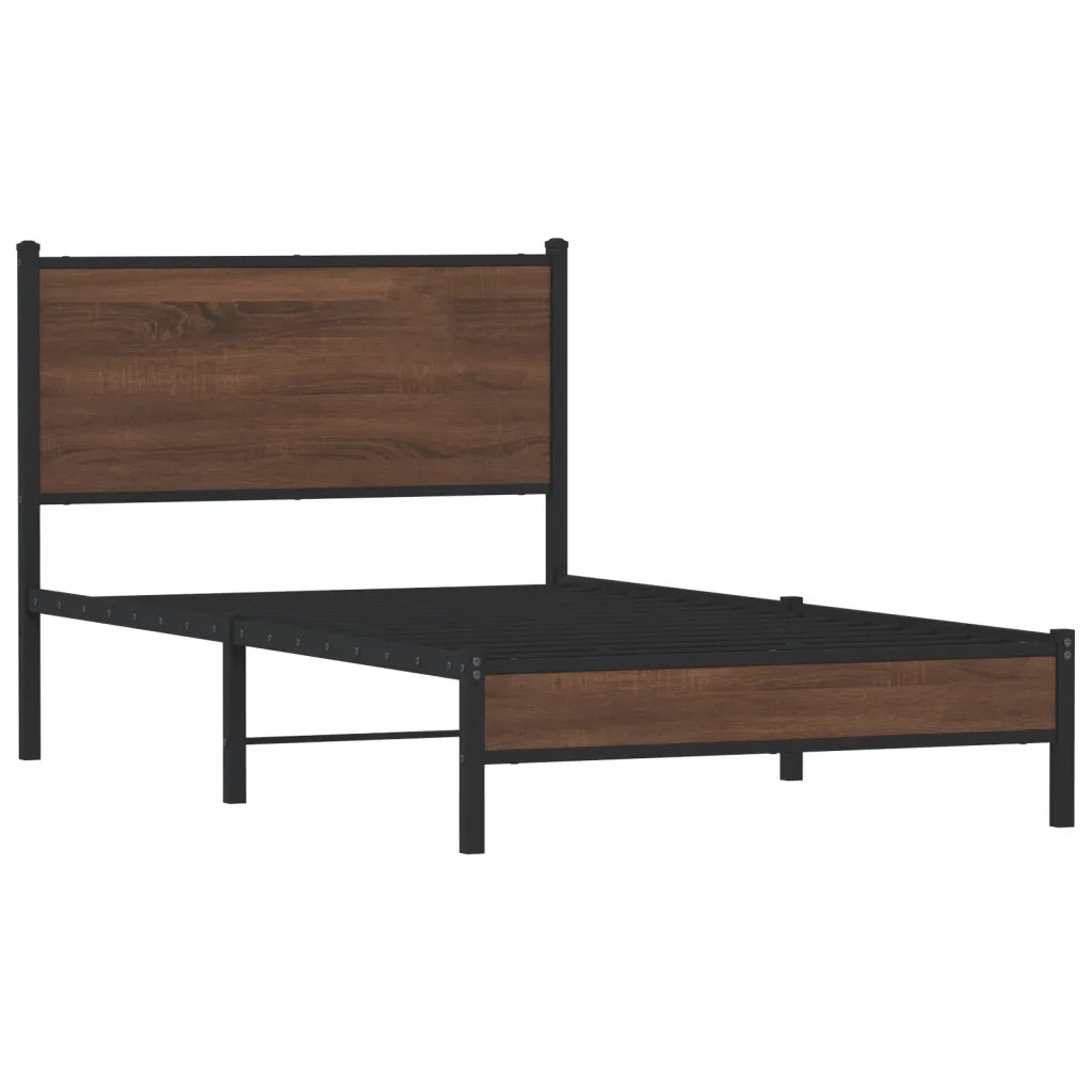 Giroletto senza Materasso in Metallo Rovere Marrone 107x203 cm 4007918
