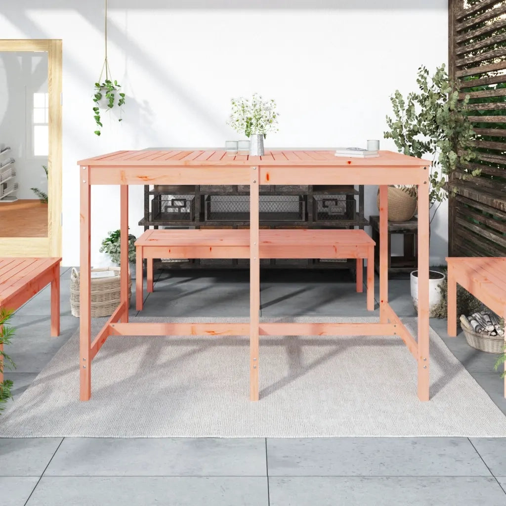 Tavolo da Giardino | Tavolino da esterno 159,5x82,5x110 cm Legno Massello di Douglas
