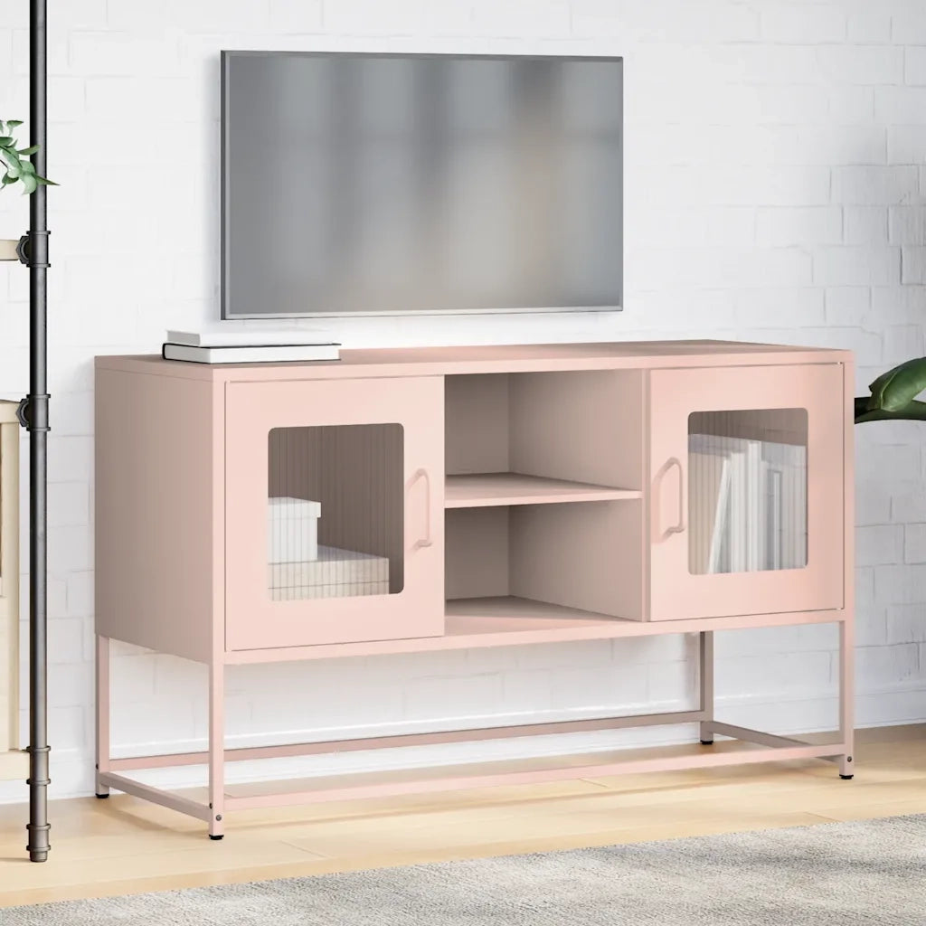 Mobile TV Rosa 100,5x39x60,5 cm in Acciaio 853381