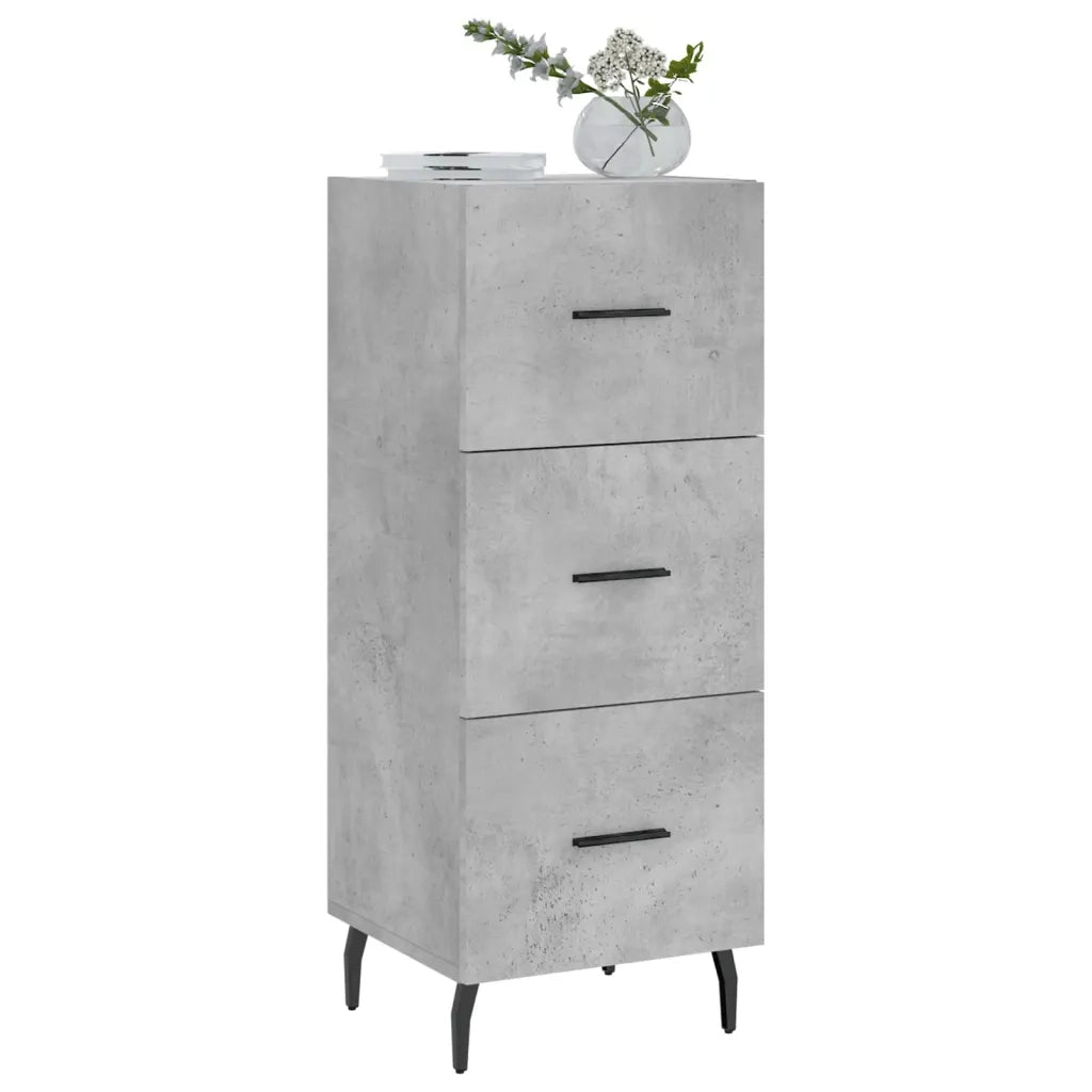 Credenza Grigio Cemento 34,5x34x90 cm in Legno Multistrato 828624