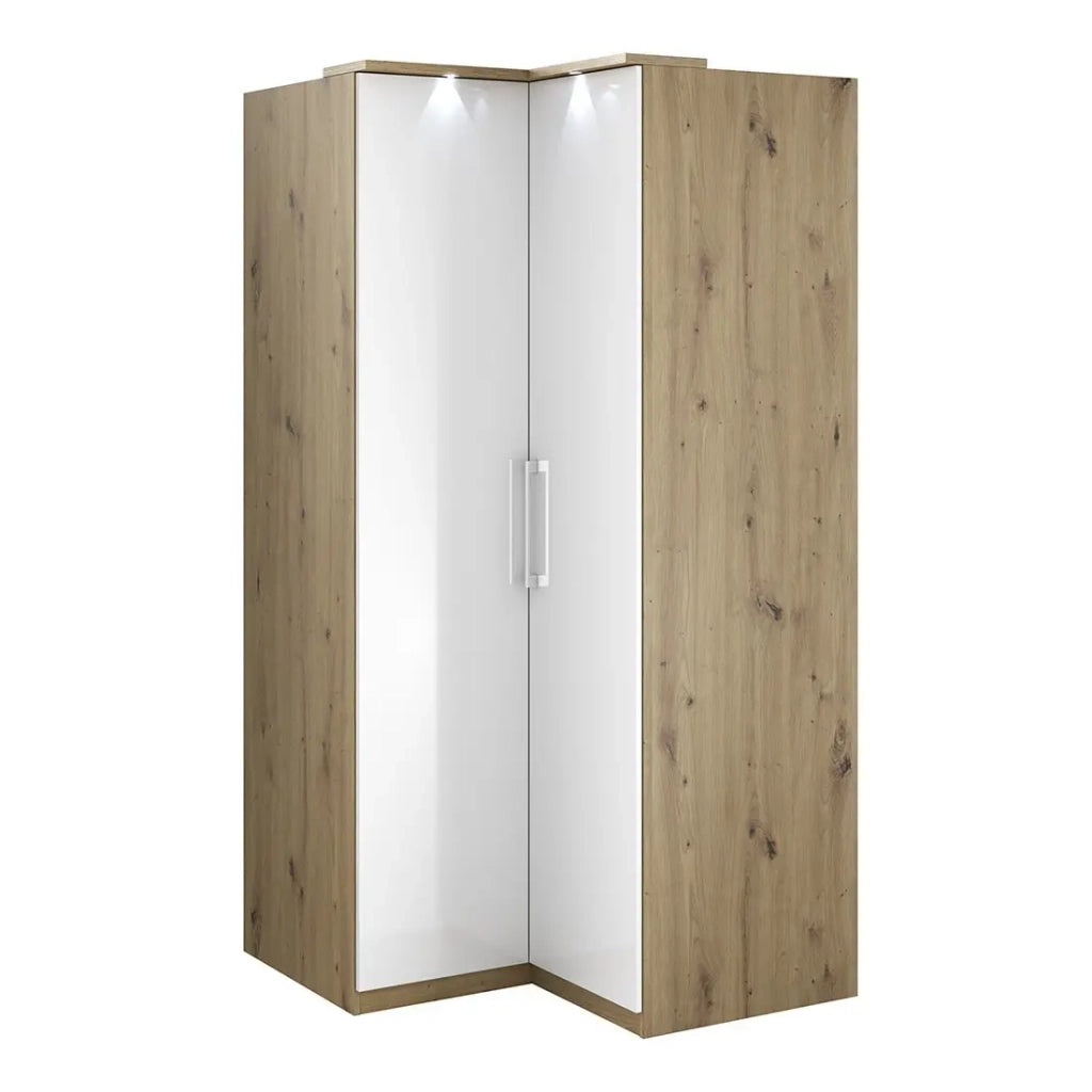 Guance di finitura per armadio della collezione MODULO, colore rovere.