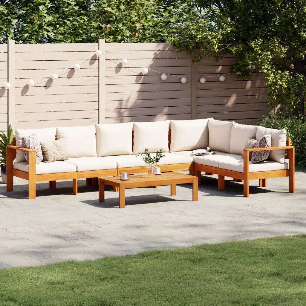 Set Divano da Giardino 5 pz con Cuscini Legno Massello Acacia 3214850