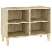 Mobile TV | Armadietto TV | Mobile Porta TV con Gambe Legno Massello Rovere Sonoma 69,5x30x50 cm