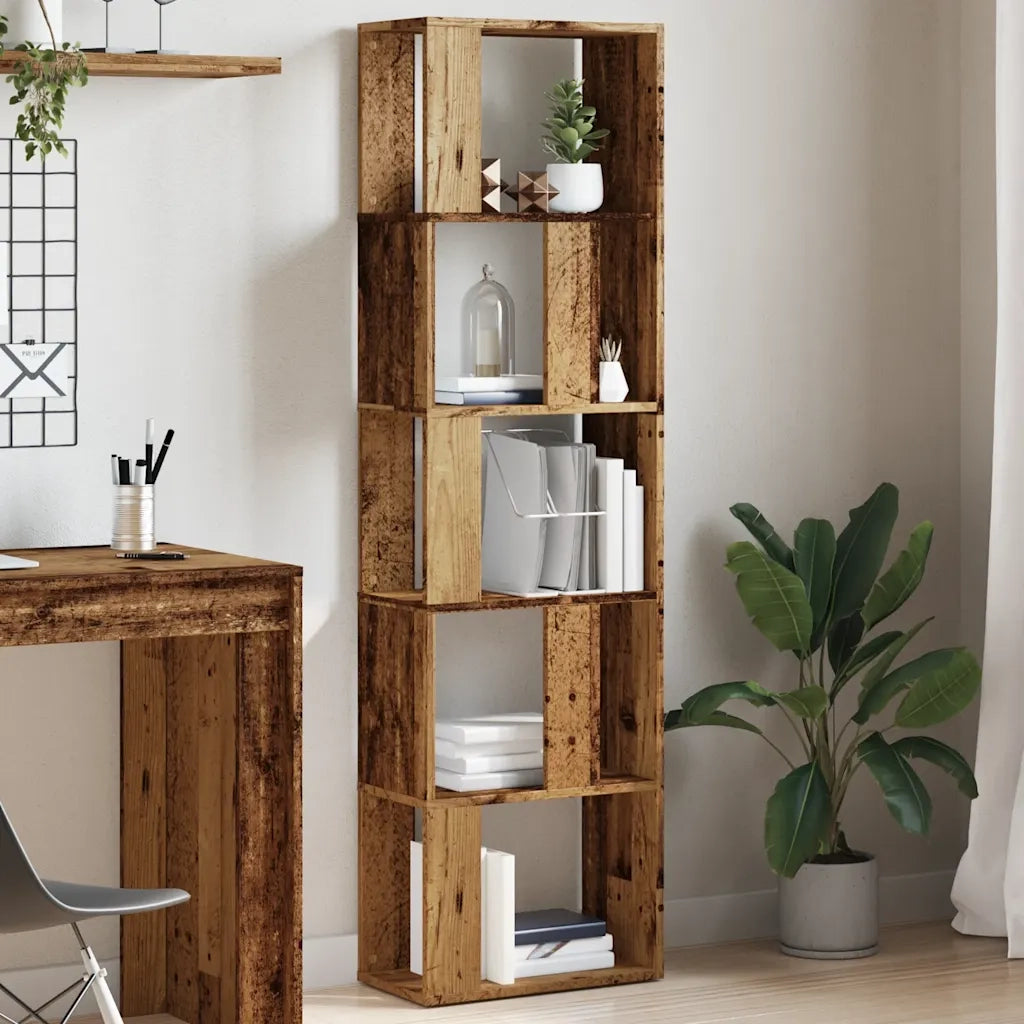 vidaXL Libreria Legno Antico 45x24x159 cm in Legno Multistrato