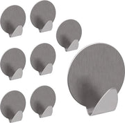 Set di chiodi adesivi per parete da 8 | Acciaio inossidabile | Ideale per bagno, cucina e ingresso | Facile da fissare senza perforare