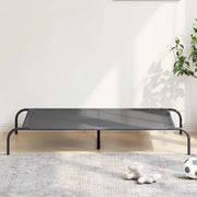 vidaXL Cuccia per Cani Rialzata Grigia 130x80x20cm Textilene e Acciaio