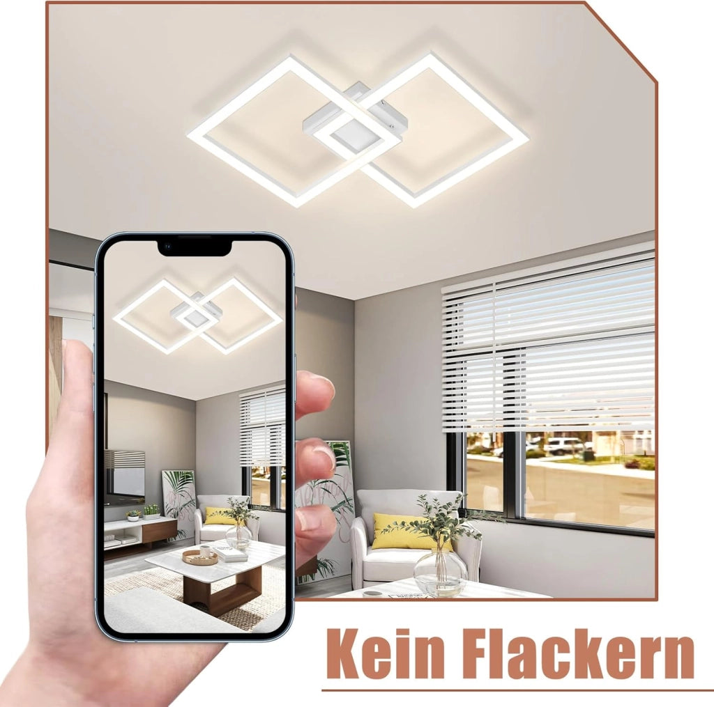 ZMH Lampada da soffitto plafoniera LED moderna 2 fiamme 24W illuminazione calda per cucina
