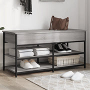 Panca Porta Scarpe Grigio Sonoma 100x42,5x50 Legno Multistrato 839036