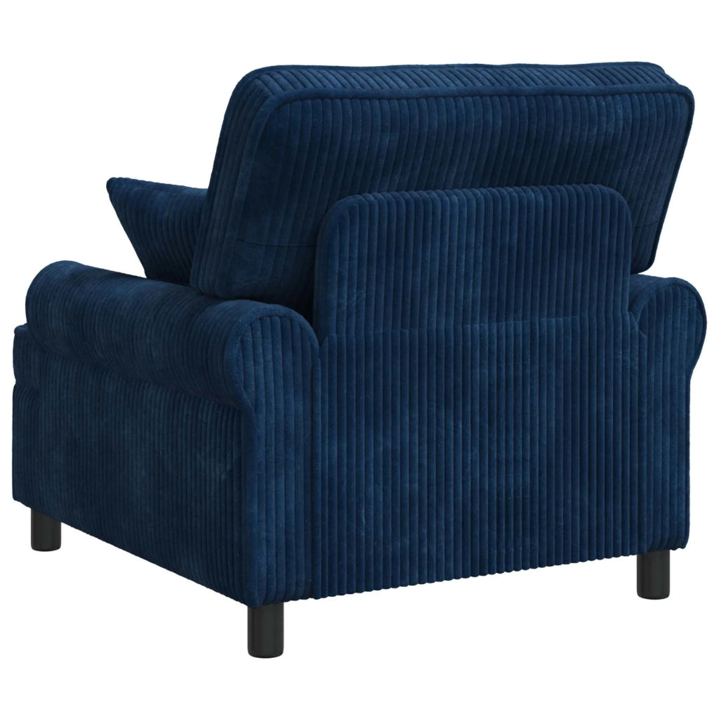 Poltrona XL con Cuscini Navy Tessuto a 1,5 linee 42043480