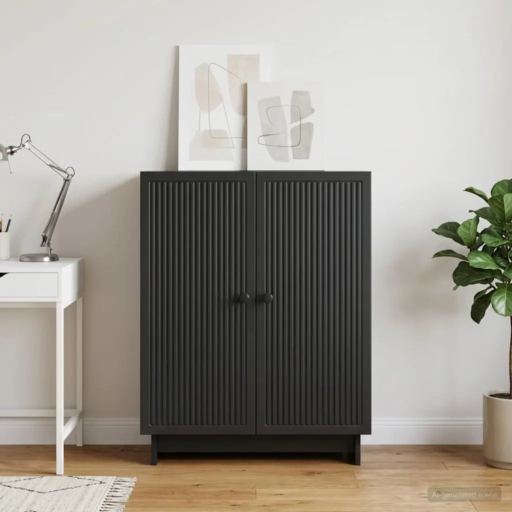 Credenza Nero 66 x 34,5 x 90 cm Legno ingegnerizzato 893896