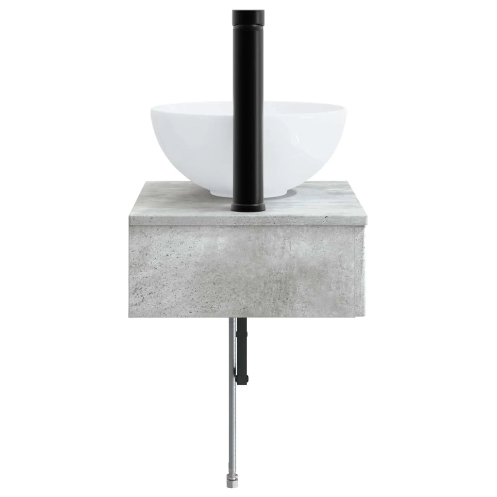 Lavabo da Parete Grigio Cemento 40 x 35 x 39 cm CFW8584036