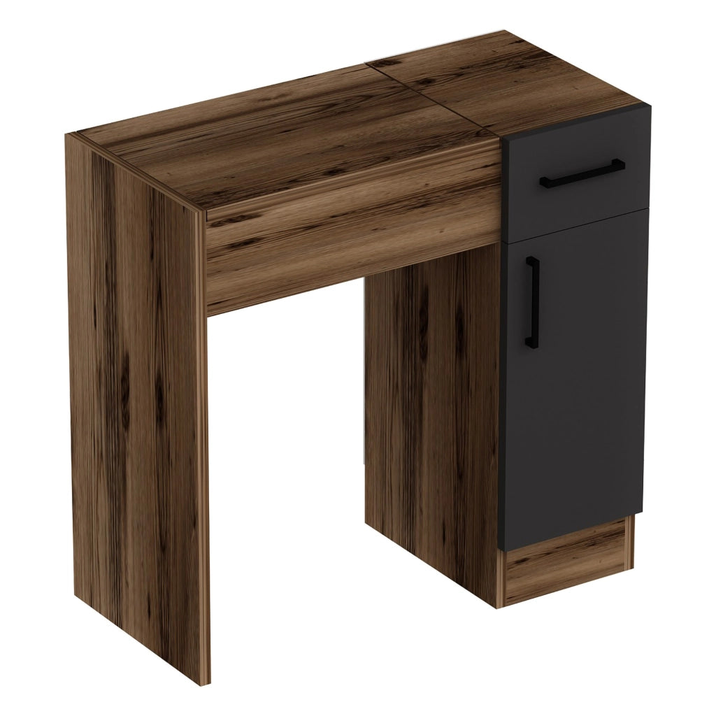 Mobile da Trucco Rodano, Toeletta Specchio Incluso, 77x37x109h cm Marrone Noce