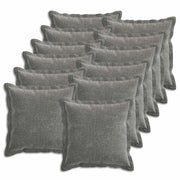 Federa 12 pcs HOUTEN Grigio Scuro 50 x 50 cm Tessuto Chenille 919143