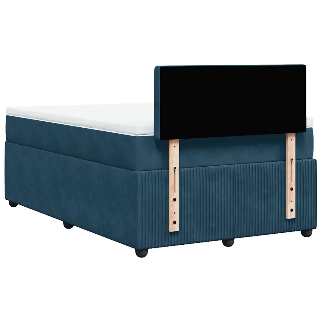Giroletto a Molle con Materasso Blu 120x190 cm in Velluto 3287702