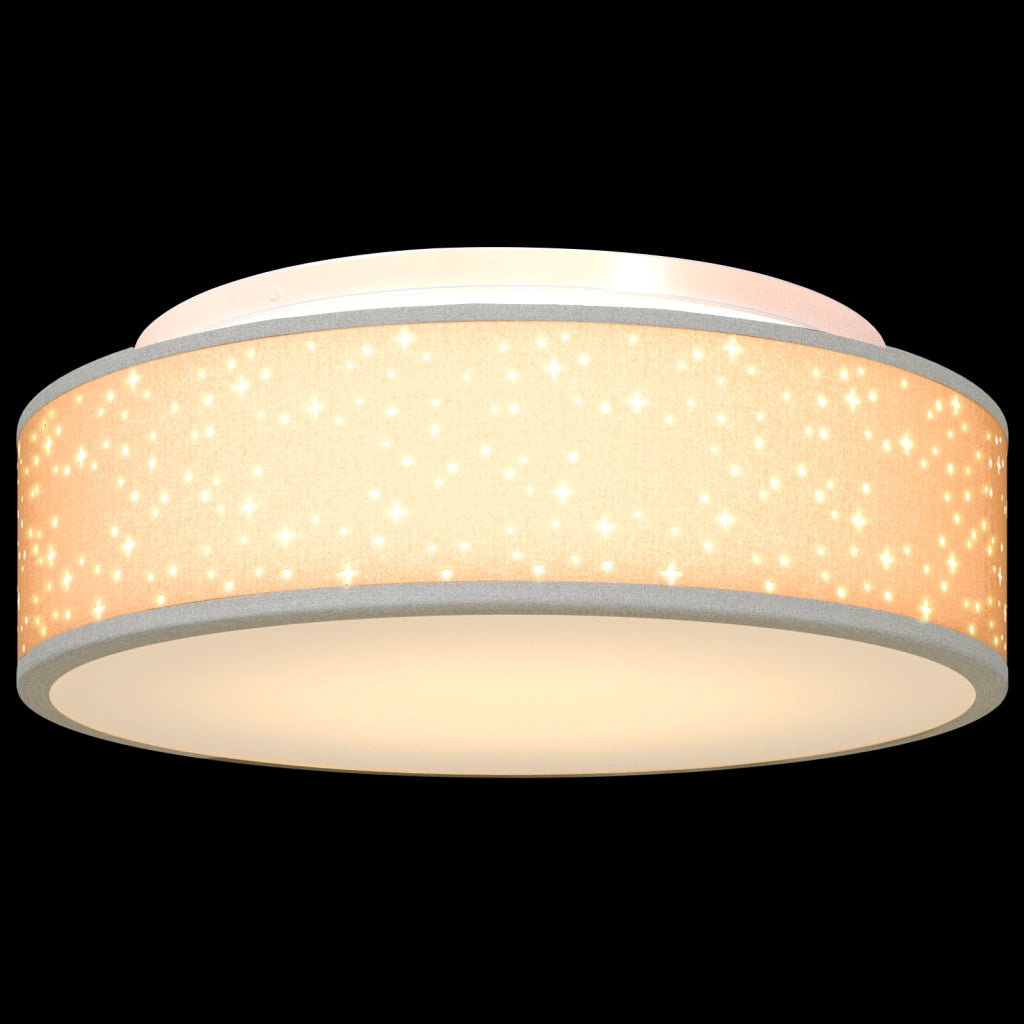 Lampade da soffitto con paralume stellato grigio Ã˜ 38 cm tessuto E27