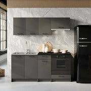 Cucinino Elettrodomestici non inclusi, Covor, Cucina un Ripiano, Nero Antracite