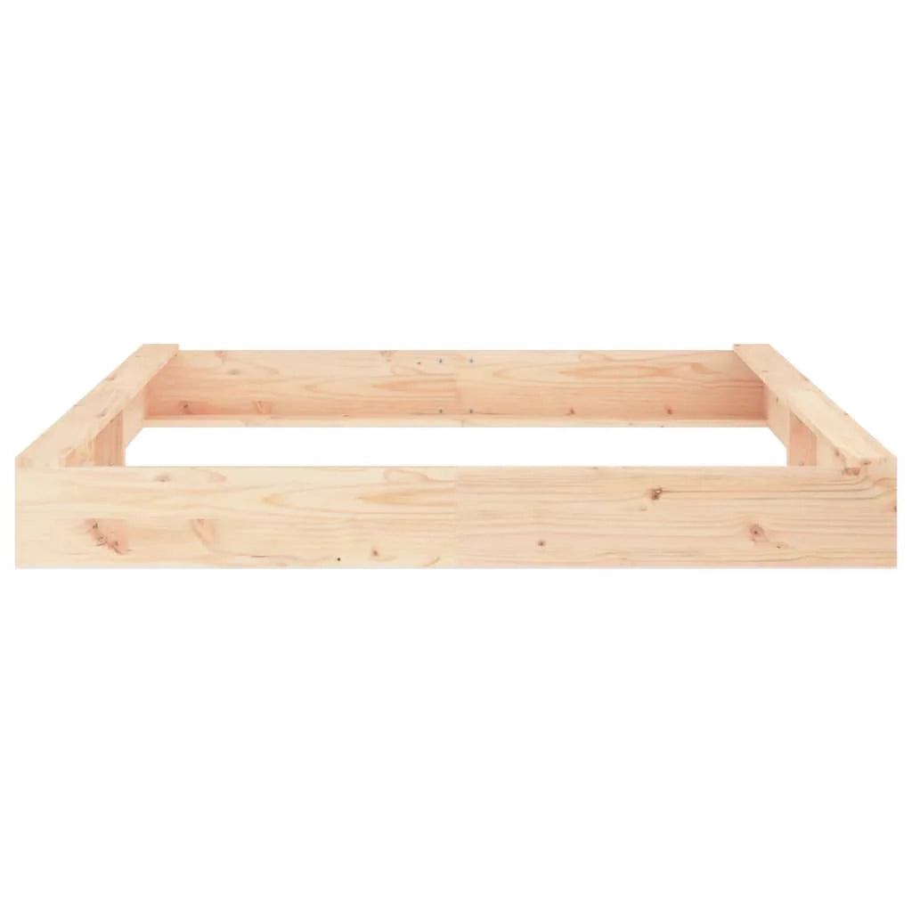 Sabbiera per bambini area giochi da giardino esterna con posti a sedere quadrati legno massello di pino marrone 02_0041516