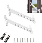 Set di 2 fermagli per finestre - chiusura metallica - 18 cm - bianco