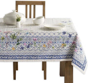 Tavolo coperto, 140 cm x 180 cm, 100% cotone, decorativo, lavabile, tovaglia quadrata per doni di Madre, cucina, matrimoni, ristoranti, ceramica - primavera/estate