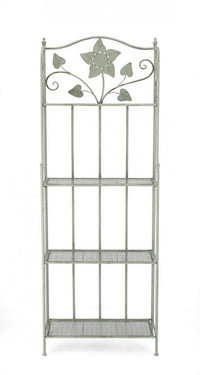 Scaffale 4 Ripiani 59x28x167 cm Harriet in Acciaio Salvia