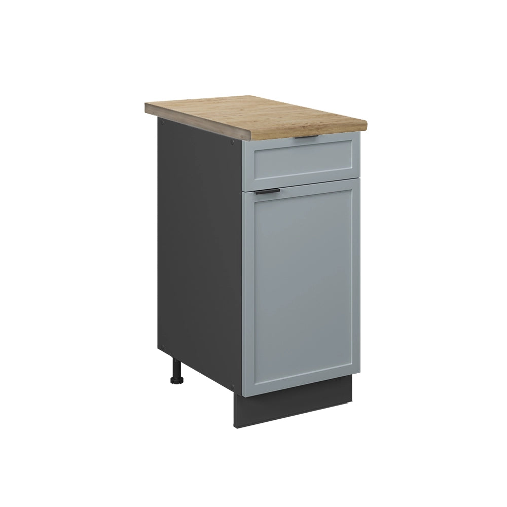 Mobiletto base per cucina Fame-Line Blu-grigio chiaro/Antracite 40 cm, PL Rovere Vicco