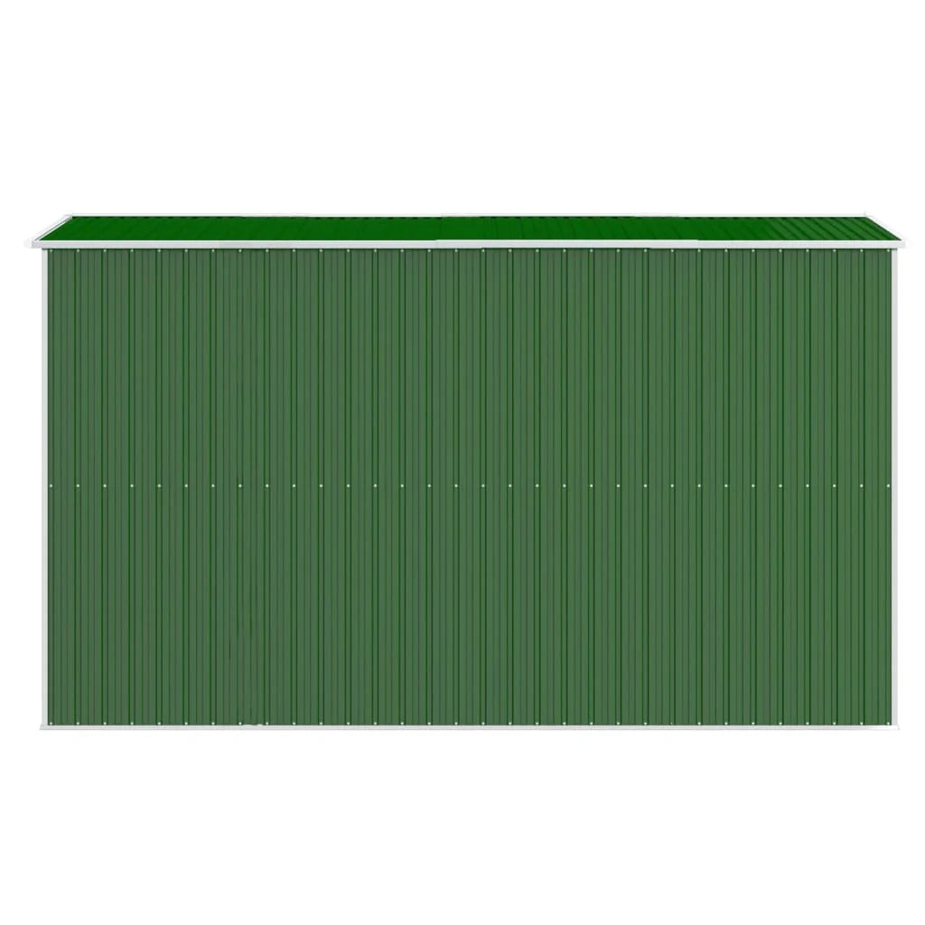 Casetta da giardino cabina ripostiglio casetta da esterno robusta casetta per attrezzi 192 x 357 x 223 cm acciaio zincato verde 02_0022363