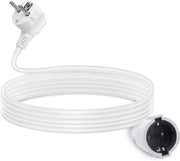 Cavo di estensione 8 metri con sicurezza per bambini - fino a 3680 W - prese 16 A/250 V - contatto 2P + E - H05VV-F 3G15 mm² - bianco