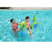 Trade Shop - Cavalcabile Gonfiabile Forma Drago Fantasy Dragon 134x142 Cm Con Maniglie 41476 -
